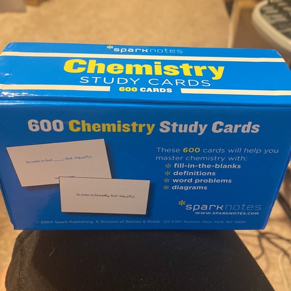 Chemistry Study Cards Spark Notes - Picture 2 of 4